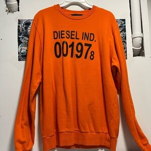 Diesel Men's Bold Orange Crewneck Sweater